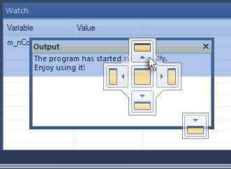 Visual Studio 2010-style smart docking markers: