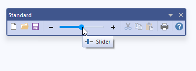 Toolbar's slider (tracking) control: