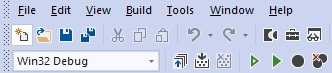 Toolbar with Visual Studio 2022 (Blue) look:
