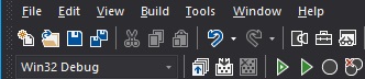 Toolbar with Visual Studio 2022 (Dark) look: