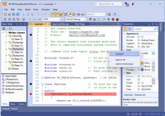 Visual Studio 2022 blue theme: